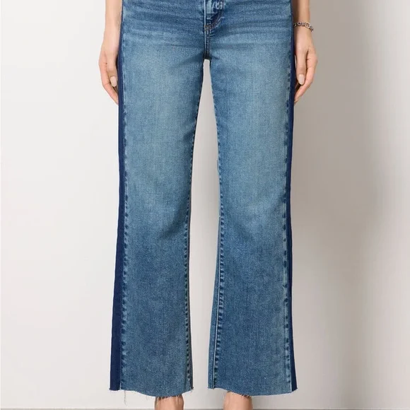 Kut from the Kloth Two-Tone Blue Flare Jeans - Picture 3 of 4